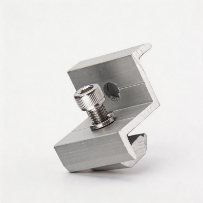 Adjustable Solar End Clamp 30-50mm | Aluminum Edge Clamp for Solar Panel Mounting